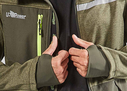 U-POWER FELPA IN TESSUTO CON ZIP GALAXY COLORE DARK GREEN