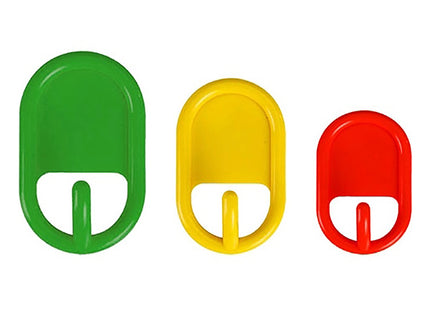 GANCIO ADESIVO OVALE IN ABS COLORI ASSORTITI