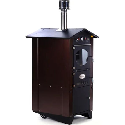 ROSSOFUOCO FORNO A LEGNA GARDEN 80 MARRONE CON TETTO NERO