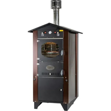 ROSSOFUOCO FORNO A LEGNA GARDEN 80 MARRONE CON TETTO NERO