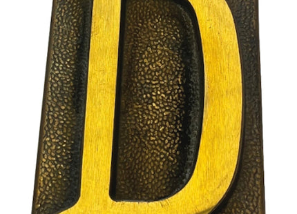 SILMEC LETTERA CIVICA "D" IN OTTONE ANTICO MM60X80 PER PLACCA