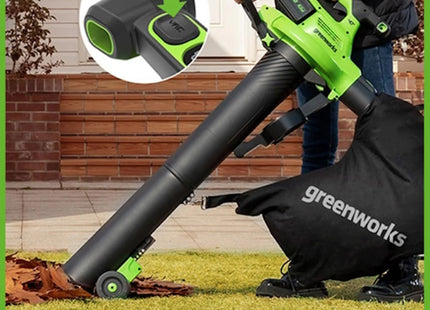 GREENWORKS SOFFIATORE ASPIRATORE GD40BVIIK4 40V CON BATTERIA*