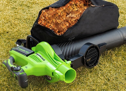 GREENWORKS SOFFIATORE ASPIRATORE GD40BVIIK4 40V CON BATTERIA*