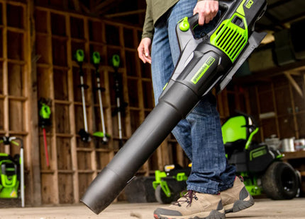 GREENWORKS SOFFIATORE ASSIALE GD60AB 60V SENZA CARICABATTERIA E BATTERIA