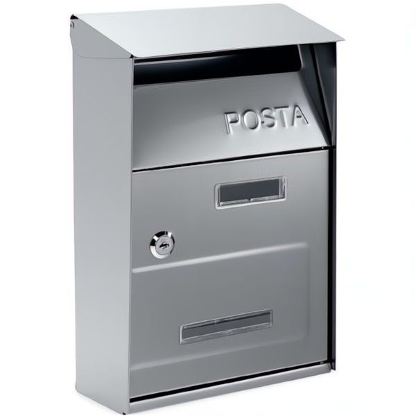 TECHNOMAX CASSETTA POSTALE GIGLIO IN ACCIAIO INOX MM215x105x330