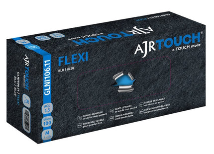 GUANTI AJRTOUCH MOD. FLEXI NITRILE AZZURRO CONF.DA PZ100 TG S*