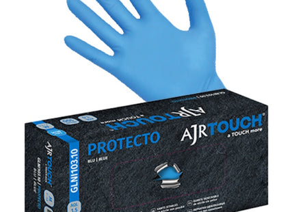 GUANTI AJRTOUCH MOD. PROTECTO NITRILE BLU CONF.DA PZ100 TG S*