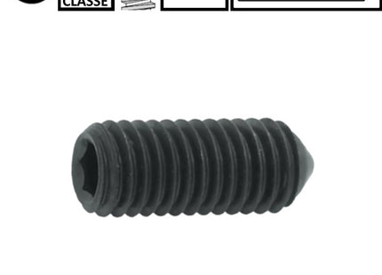 GRANI PUNTA CONICA ESAGONO INCASSATO IN ACCIAIO GREZZO UNI 5927