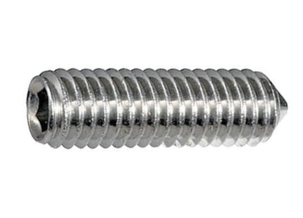 GRANI PUNTA CONICA ESAGONO INCASSATO ACCIAIO INOX A2 UNI 5927