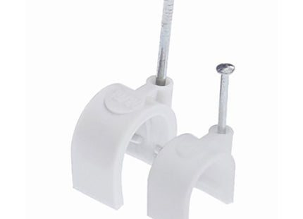 FAEG GRAFFETTE FERMACAVO IN PLASTICA TONDE COLORE BIANCO CONF.DA PZ50