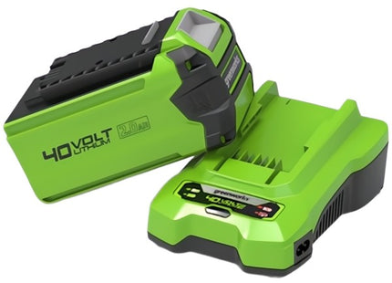GREENWORKS STARTER KIT CARICABATTERIE + BATTERIA GSK40B2 40V 2AH