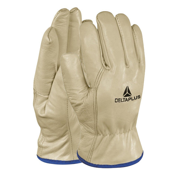 DELTA PLUS GUANTI MOD. THINSULATE IN PELLE FODERATO COLORE BEIGE