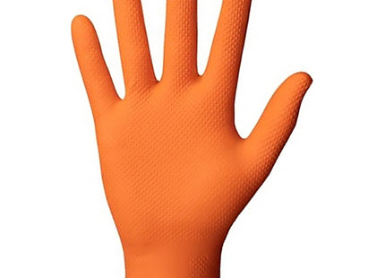 GUANTI MOD. DERMA NYTRIL DIAMANTE COLORE ARANCIO TGM CONF.DA PZ.50*