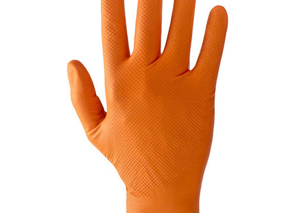 GUANTI MOD. GREASE MONKEY IN NITRILE COLORE ARANCIO TGXXL CONF.DA PZ.50*