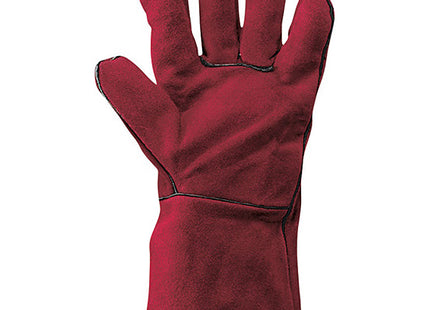 GUANTI IN CROSTA GROPPONE FORMA AMERICANA MOD. 45 TOP COLORE ROSSO TG10