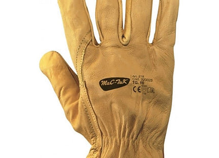 GUANTI IN FIORE BOVINA FELPATI MOD. 218 COLORE GIALLO TG10