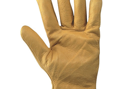 GUANTI IN FIORE BOVINA FELPATI MOD. 218 COLORE GIALLO TG10