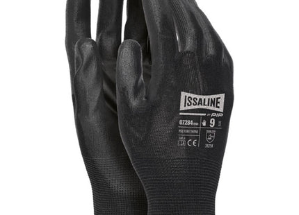 ISSA GUANTI MOD.  07284 IN POLIESTERE E POLIURETANO COLORE NERO