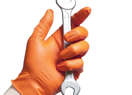 GUANTI REFLEXX MOD. FULLGRIP N85 IN NITRILE ARANCIO CONF.DA PZ.50