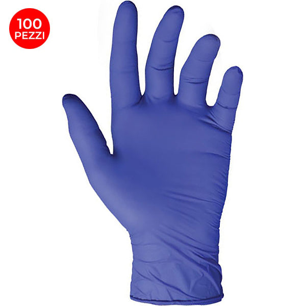 GUANTI REFLEXX MOD. N71 IN NITRILE COLORE BLU CONF.DA PZ.100