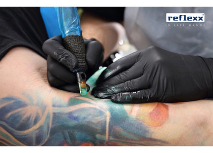 GUANTI REFLEXX MOD. R78 IN NITRILE COLORE NERO CONF.DA PZ.100