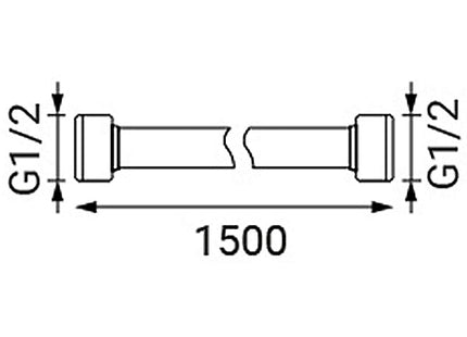IDRO-BRIC FLESSIBILE ACCIAIO GHIERA UNIVERSALE 1/2" CM150 CROMATO