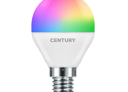 CENTURY LAMPADINA LED SMART WIFI G45 230V  6W E14 RGB+3000K-6500K 470LM