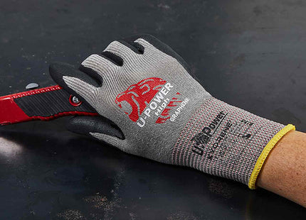 U-POWER GUANTI MOD. HIGH COLORE GRIGIO/NERO