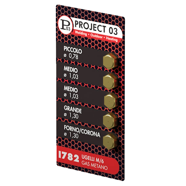 PROJECT SET UGELLI DI RICAMBIO M6 PER GAS METANO PZ.5