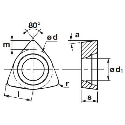 IMPERO INSERTO PER TORNITURA ART. WNMG 08 04 08-M2 8535