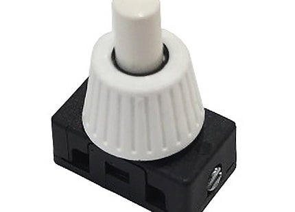 FAEG INTERRUTTORE A PULSANTE UNIPOLARE MIGNON CON GHIERA BIANCO PZ5