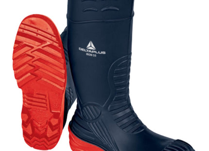DELTA PLUS STIVALI ANTINFORTUNISTICI IN PVC IRON S5 SRC BLU/ROSSO