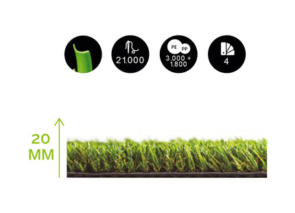 Prato Sintetico VISA Garden - Modello LONDON 20MM