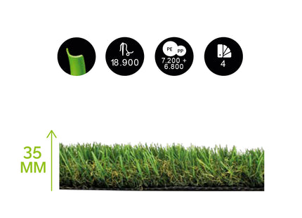 Prato Sintetico VISA Garden - Modello NIZA 35MM