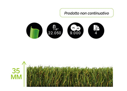 Prato Sintetico VISA Garden - Modello OXFORD 35MM - Edizione Limitata