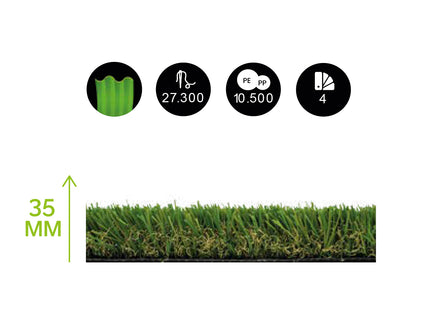 Prato Sintetico VISA Garden - Modello PALMA 35MM Premium