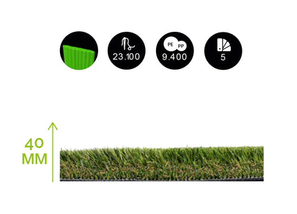 Prato Sintetico VISA Garden - Modello SELLA 40MM