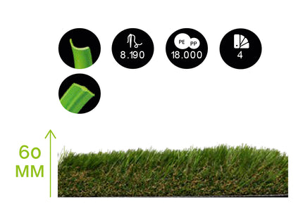 Prato Sintetico VISA Garden - Modello LYON 60MM