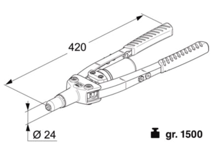 FAR RIVETTATRICE PER RIVETTI A STRAPPO MANUALE MOD. K25