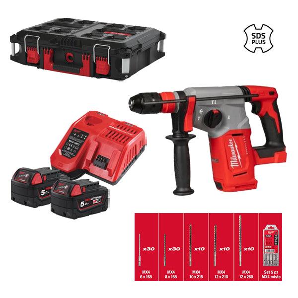 MILWAUKEE TASSELLATORE SDS-PLUS A BATTERIA M18 BLHX100P-502P