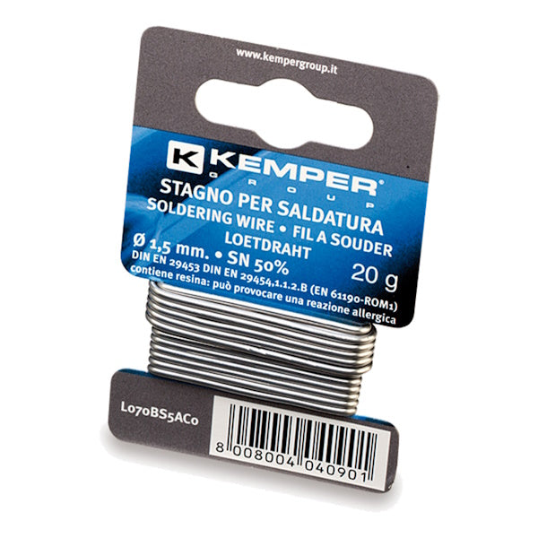 KEMPER FILO PER SALDATURA A STAGNO SN 50% IN BOBINA D.MM1,5