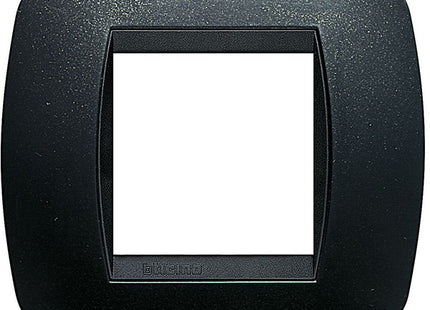BTICINO LIVINGLIGHT PLACCA 2 POSTI COLORE ACCIAIO SCURO