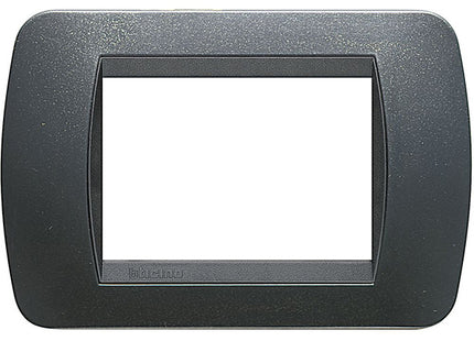 BTICINO LIVINGLIGHT PLACCA 3 POSTI COLORE ACCIAIO SCURO