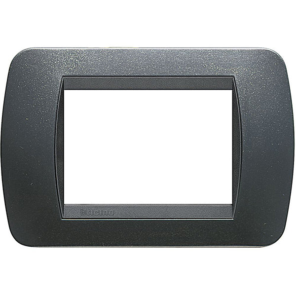 BTICINO LIVINGLIGHT PLACCA 3 POSTI COLORE ACCIAIO SCURO