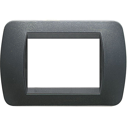 BTICINO LIVINGLIGHT PLACCA 3 POSTI COLORE ACCIAIO SCURO