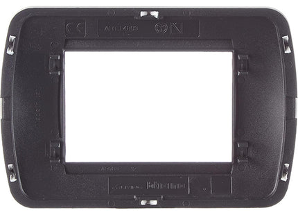 BTICINO LIVINGLIGHT PLACCA 3 POSTI COLORE BIANCO CORNICE NERA