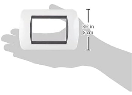 BTICINO LIVINGLIGHT PLACCA 3 POSTI COLORE BIANCO CORNICE NERA