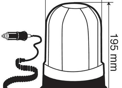 LAMPA LAMPEGGIATORE ROTANTE BASE CON MAGNETE E VENTOSA MOD. RH-2