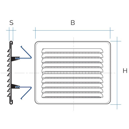 LA VENTILAZIONE GRIGLIA RAME CON MOLLE MM193X165