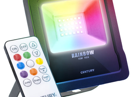 CENTURY PROIETTORE LED RAINBOW NERO RGB MULTICOLOR 230V 10W IP65